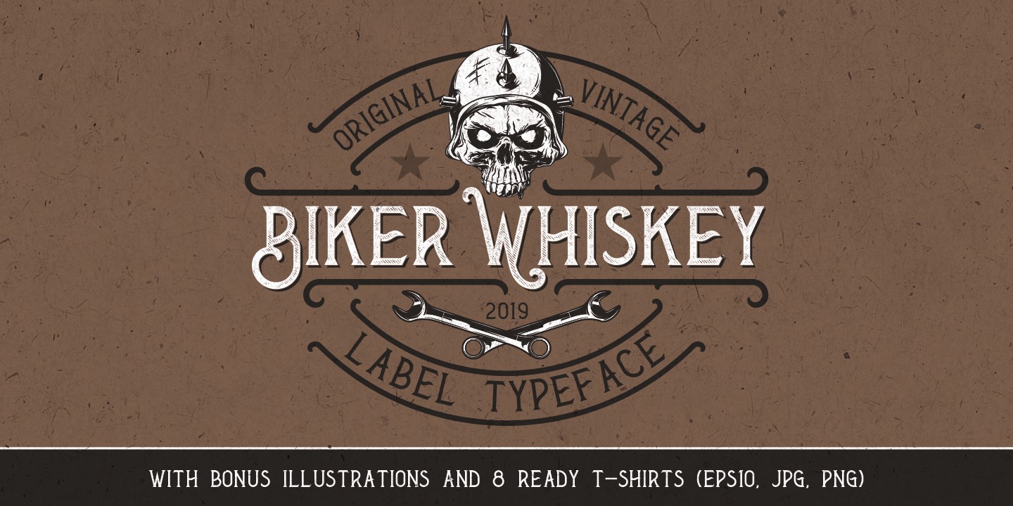 Przykład czcionki Biker Whiskey Regular